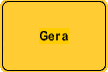 Ortsschild Gera