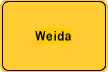 Ortsschild Weida